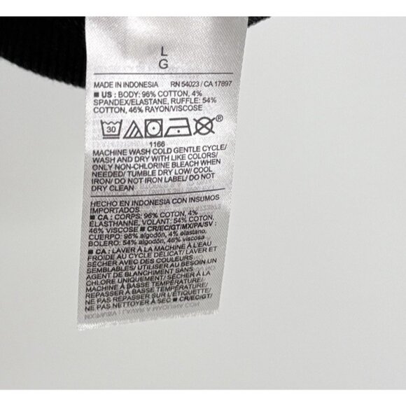 NWT Old Navy‎ Black Ruffle Sleeveless V-Neck Ribbed Stretch Top Sz L Boho - Picture 7 of 9